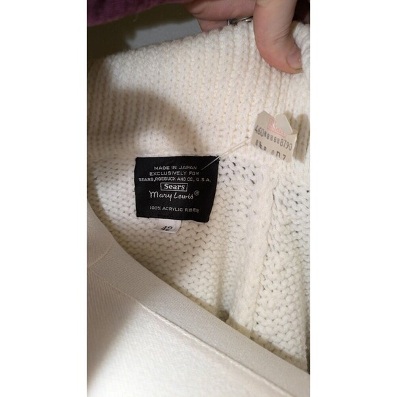 NWT VINTAGE Mary Lewis For Sears Women's 42‎ Large Cardigan Sweater Grannycore - Picture 8 of 9